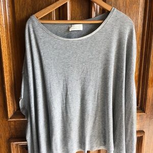 Zara Gray Flowy Cotton Shirt